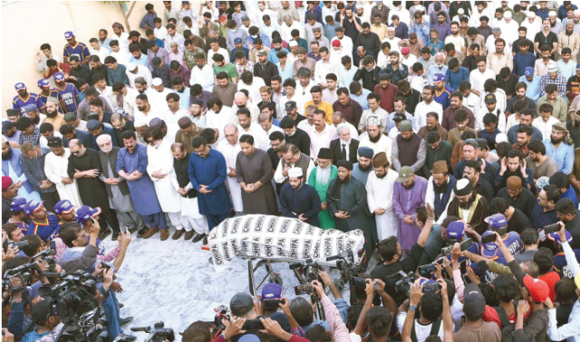 dr aamir liaquat s son ahmed aamir leads his funeral prayers at the ghazi mosque situated next to the shrine of sufi saint abdullah shah ghazi photo inp dr aamir liaquat s son ahmed aamir leads his funeral prayers at the ghazi mosque situated next to the shrine of sufi saint abdullah shah ghazi photo inp