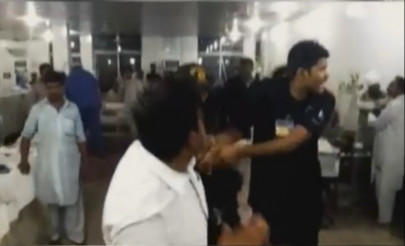 brawl breaks out in faislabad s allied hospital brawl breaks out in faislabad s allied hospital