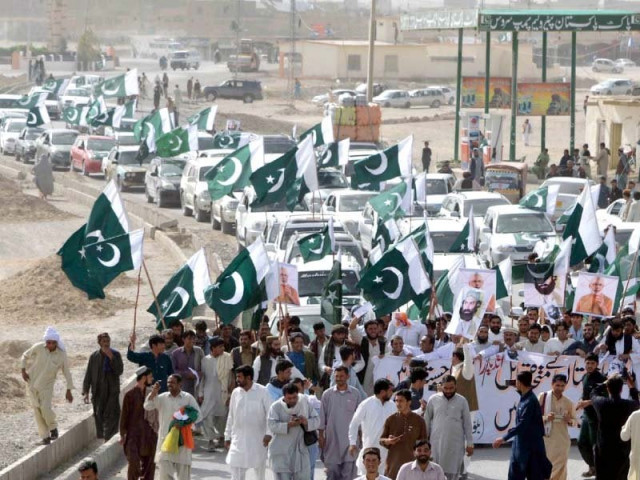 protesters stage a rally in chaman against indian premier s remarks on balochistan photo inp protesters stage a rally in chaman against indian premier s remarks on balochistan photo inp