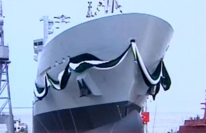 pm nawaz inaugurates pakistan navy warship fleet tanker in karachi