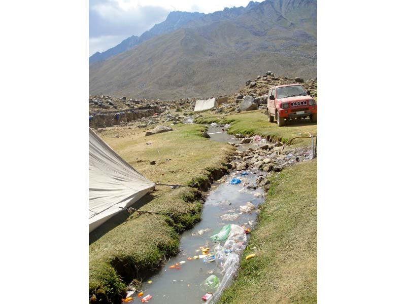 the garbage left in shandur following a three day polo festival photo courtesy cheps chairperson rehmat ali