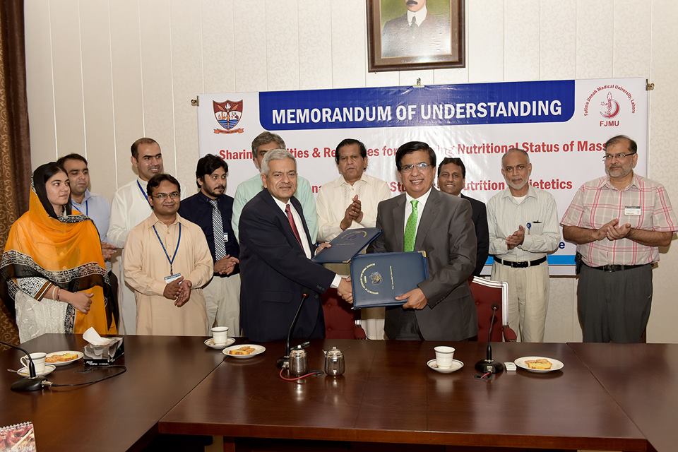 fakhar imam said this was the first mou signed by the fjmu since its establishment it would prove be a milestone for improving healthcare system in the country photo uvas facebook page