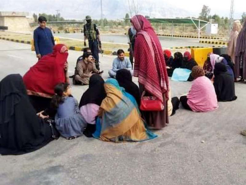 girls stage a protest in wana against the closure of the degree college for two years photo express