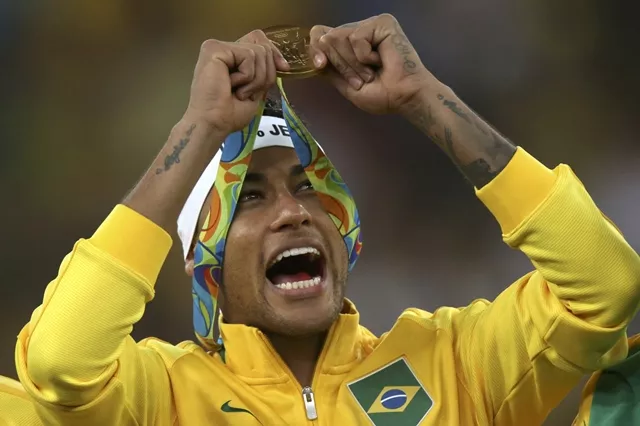 neymar poses with his gold medal photo reuters neymar poses with his gold medal photo reuters