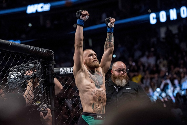 conor mcgregor during ufc 202 at t mobile arena photo reuters joshua dahl usa today sports