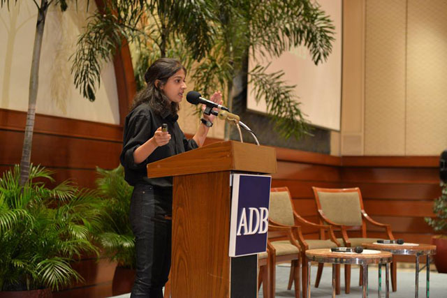 todf founder shaheera jalil albasit presents the project at the adb headquarters in philippines photo publicity