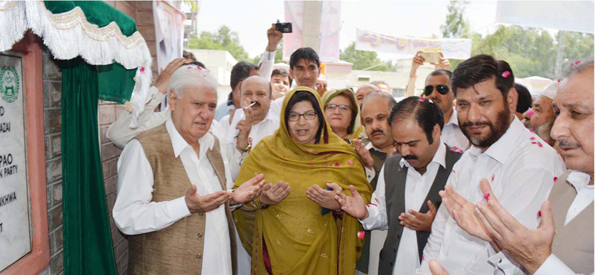 sherpao was speaking at the ceremony where he handed over keys of the newly constructed workers quarters for 1 152 labourers in gadoon industrial estate photo express