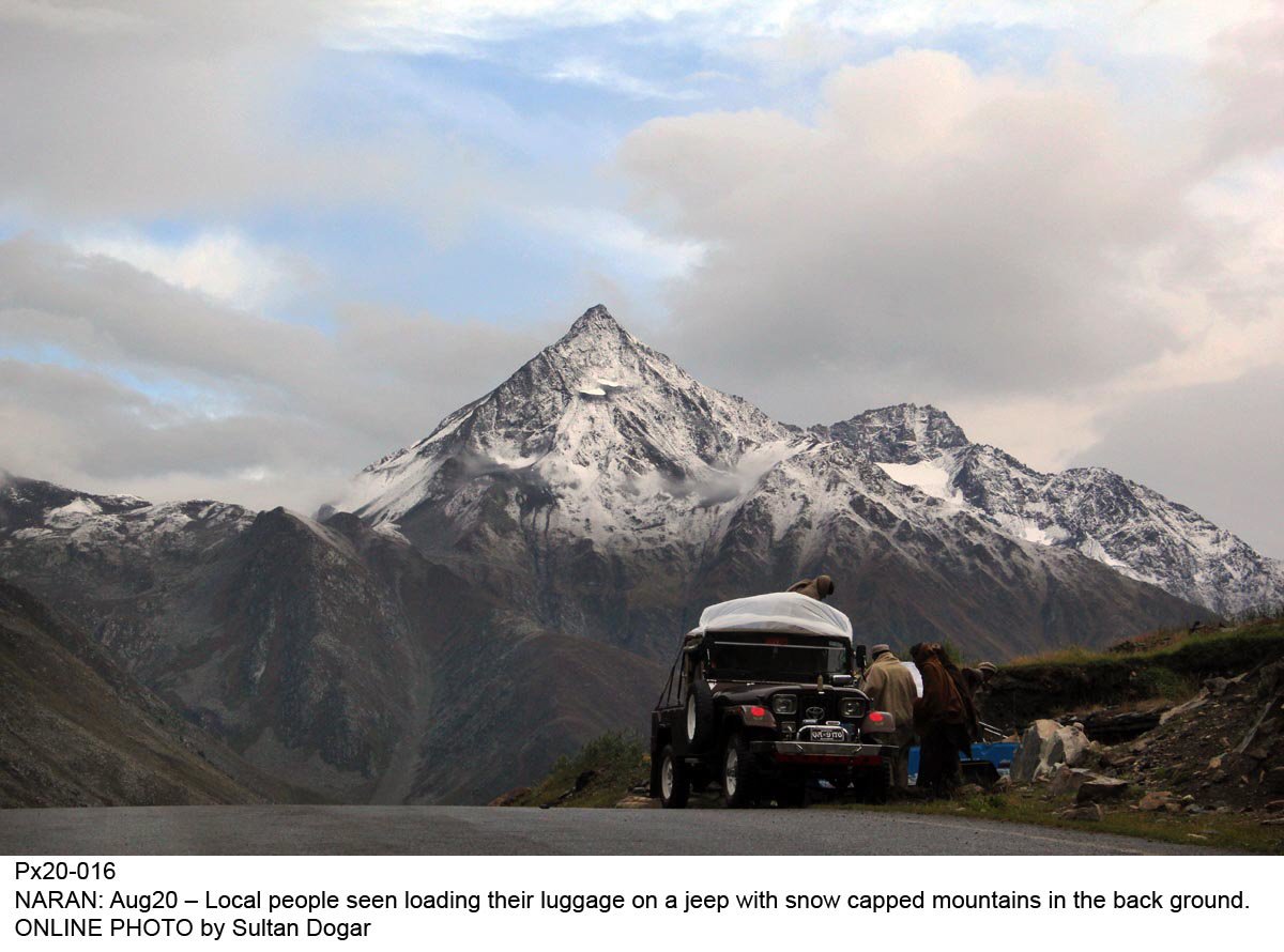 at a distance of around five kilometres from naran on lake saiful malook road three women died when part of a glacier fell on them photo online