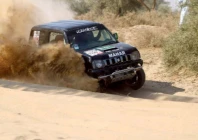 a motorsport enthusiast races his vehicle on challenging terrain of thar desert during mithi jeep rally on friday photo express