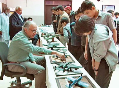 unique exhibition of fighter plane models held unique exhibition of fighter plane models held
