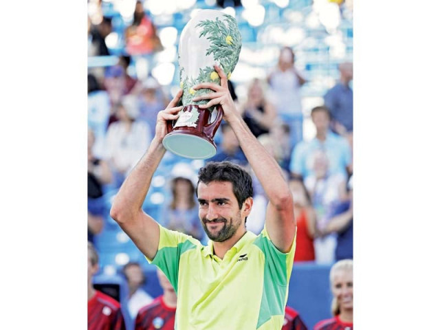 cilic took the court some 14 hours after leaving in the wee hours on sunday morning following his three set semi final win over grigor dimitrov photo afp