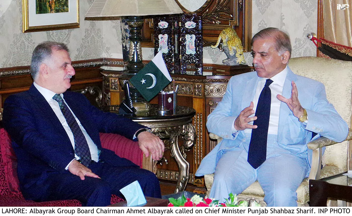 albayrak group board chairman ahmet albayrak called on cheif minister punjab shahbaz sharif photo inp albayrak group board chairman ahmet albayrak called on cheif minister punjab shahbaz sharif photo inp