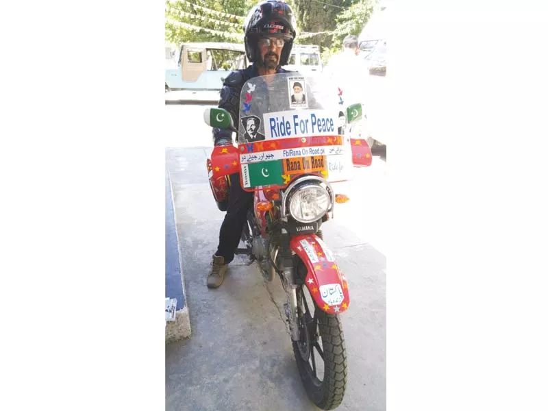 shahid jamil rana on his ride photo express shahid jamil rana on his ride photo express