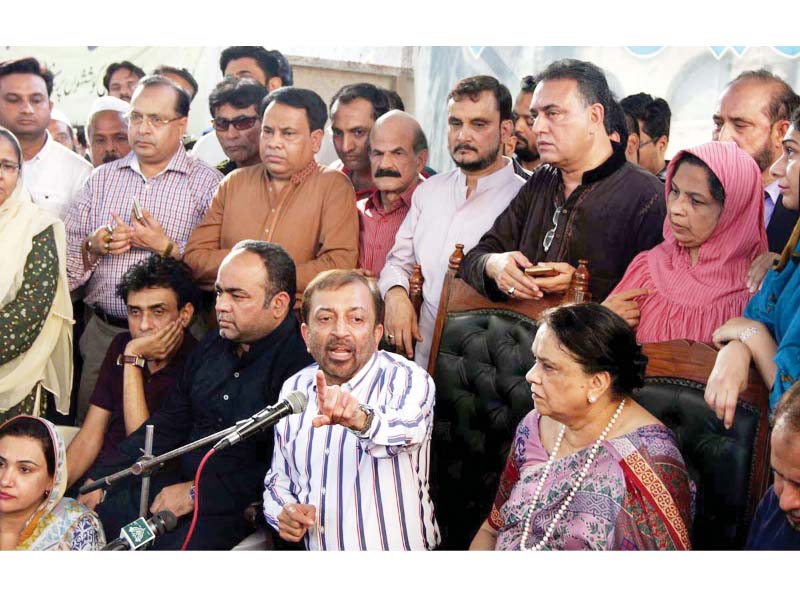 mqm leader dr farooq sattar addresses a press conference in karachi photo online