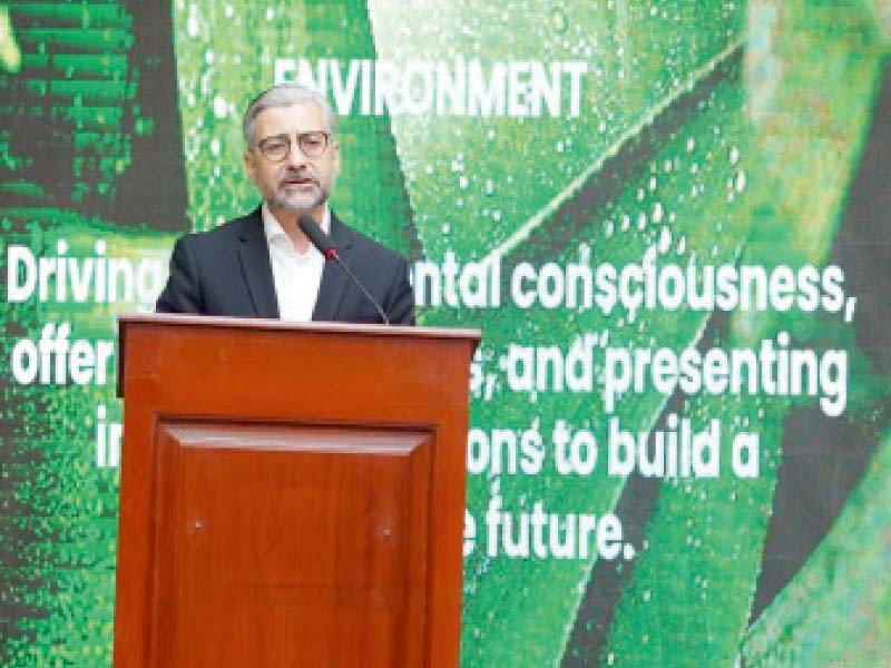oicci president and unilever chief executive officer amir paracha speaking at the ecosummit photo express