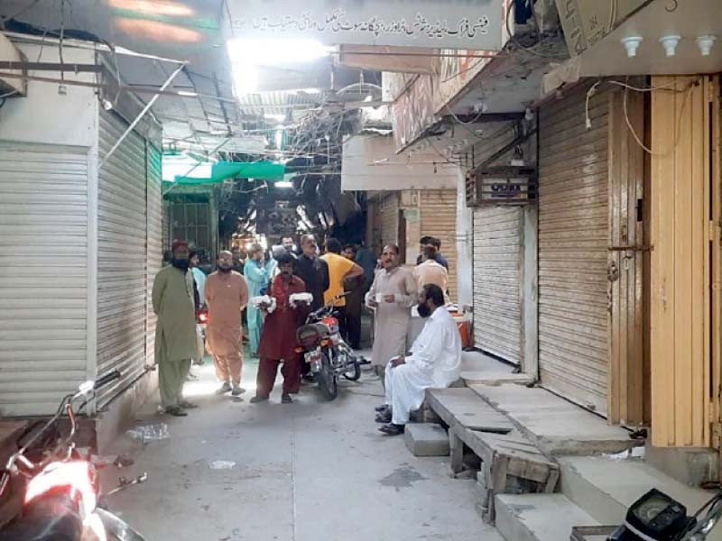 the streets of dera ghazi khan lie silent as traders across the city observe a shutter down strike photos express