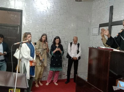 foreign journalists visit churches restored in jaranwala after mob attack foreign journalists visit churches restored in jaranwala after mob attack