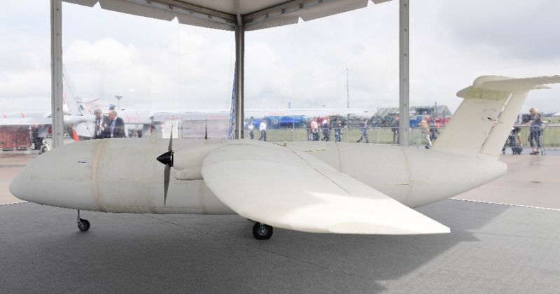 the prototype of the 3d printed thor aircraft is pictured at the international aerospace exhibition ila in schoenefeld in june photo afp