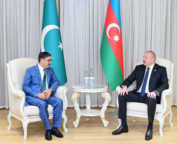 the caretaker prime minister anwaarul haq kakar meets the president of the republic of azerbaijan ilham aliyev on the sidelines of 16th summit of eco photo app the caretaker prime minister anwaarul haq kakar meets the president of the republic of azerbaijan ilham aliyev on the sidelines of 16th summit of eco photo app