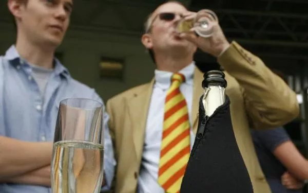 a member of the mcc sips champagne at lord 039 s photo afp a member of the mcc sips champagne at lord 039 s photo afp