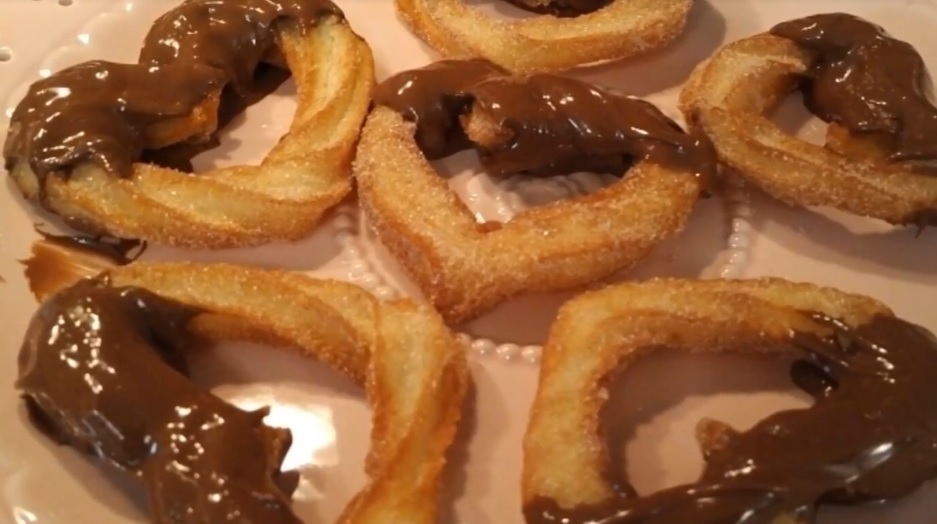 recipe nutella covered churro hearts