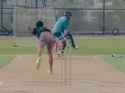 watch this upcoming fast bowler made babar fakhar struggle in nets