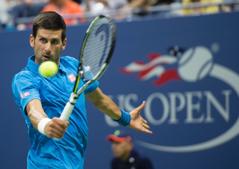 novak djokovic during his first round match in 2016 us open at the usta billie jean king national tennis center on august 29 2016 photo afp