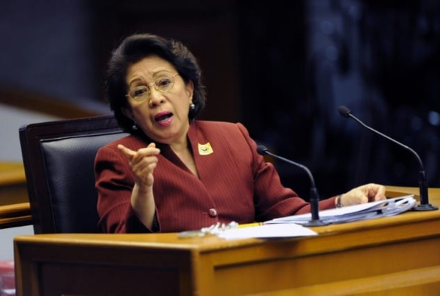 government ombudsman conchita carpio morales speaks during a presentation in manila in 2012 photo afp
