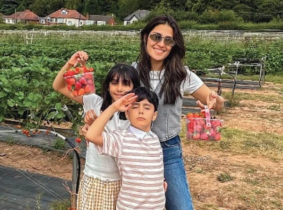 ayeza khan dispatches selfies from work to kids ayeza khan dispatches selfies from work to kids