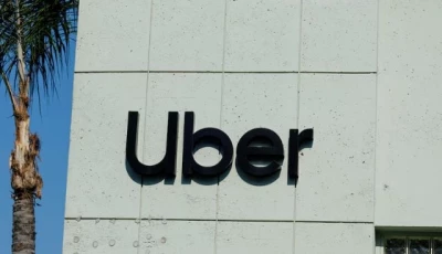 the uber logo is shown on the building in los angeles california u s february 14 2024 photo reuters