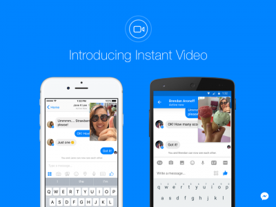 now you can share instant video with your facebook friends on messenger
