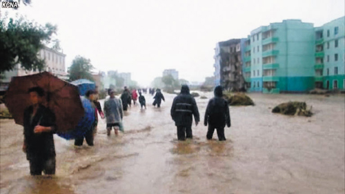 floods in hamyong province north korea photo kcna