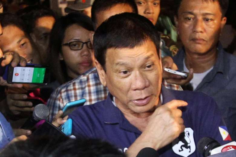 philippines president rodrigo duterte talking to reports following the bomb attacks photo straitstimes