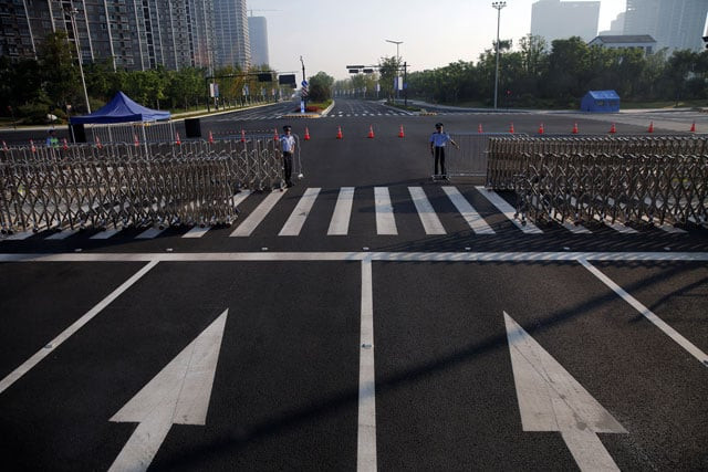 policemen secure the road near the venue of the g20 summit in hangzhou zhejiang province china september 3 2016 photo reuters policemen secure the road near the venue of the g20 summit in hangzhou zhejiang province china september 3 2016 photo reuters