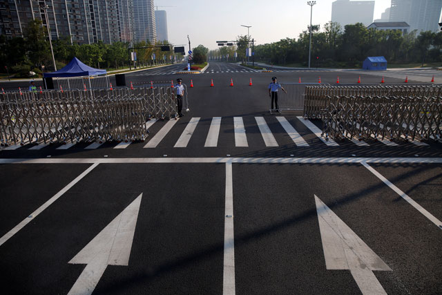 policemen secure the road near the venue of the g20 summit in hangzhou zhejiang province china september 3 2016 photo reuters