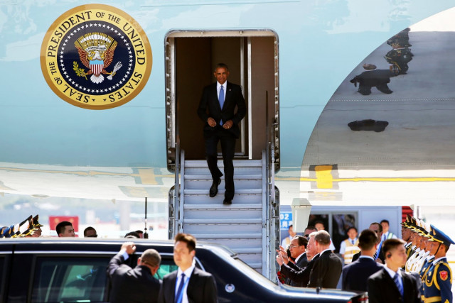 us president barack obama arrives at hangzhou xiaoshan international airport before the g20 summit in hangzhou zhejiang province china september 3 2016 photo reuters us president barack obama arrives at hangzhou xiaoshan international airport before the g20 summit in hangzhou zhejiang province china september 3 2016 photo reuters