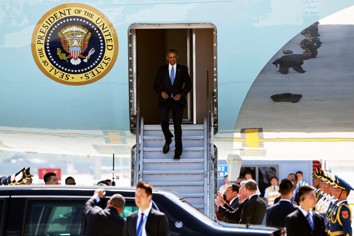 us president barack obama arrives at hangzhou xiaoshan international airport before the g20 summit in hangzhou zhejiang province china september 3 2016 photo reuters