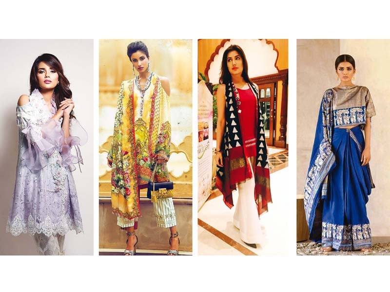 eid collections for farah talib aziz lan sania maskatiya and blocked textiles respectively photos publicity