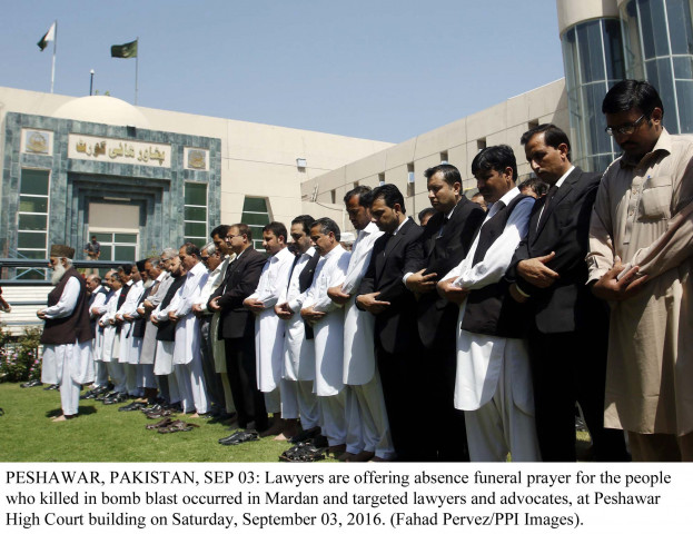 the lawyers in swabi also went to mardan to pray for the deceased photo ppi the lawyers in swabi also went to mardan to pray for the deceased photo ppi