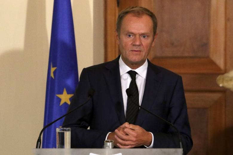 european council president donald tusk speaks during a news conference at the presidential palace in nicosia cyprus photo reuters