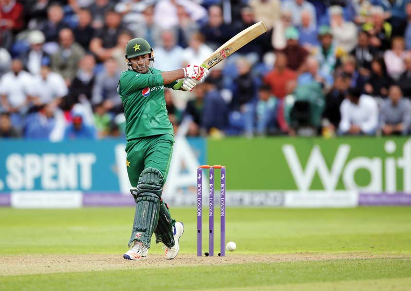 sarfraz starred with the bat as he scored 90 after coming on at a time when pakistan had just lost two wickets for two runs photo reuters