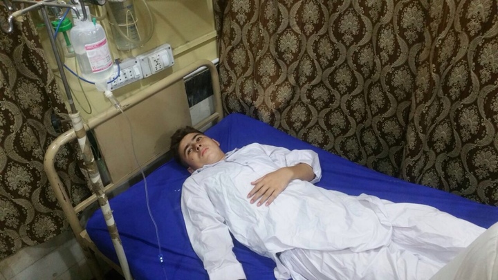 student under treatment at mardan medical complex photo izharullah express