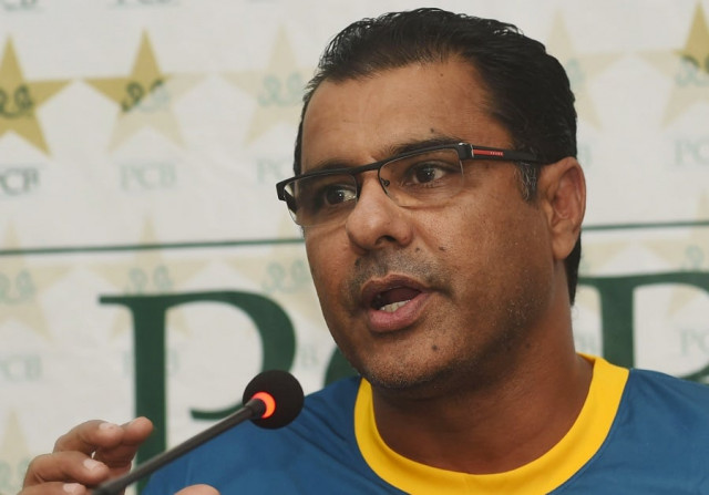 former pakistan head coach waqar younis speaks during a press conference in lahore on march 11 2016 photo afp