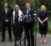 new south wales premier chris minns speaks during a press conference to give an update on the deadly shooting at bondi beach with minister for police and counter terrorism yasmin catley and stephen bendle the convener of the australian gun safety alliance agsa at the nsw parliament in sydney australia december 22 afp