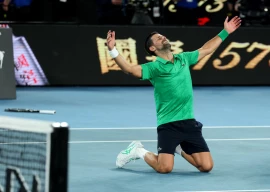 serbia s novak djokovic celebrates winning his semi final match against italy s jannik sinner reuters