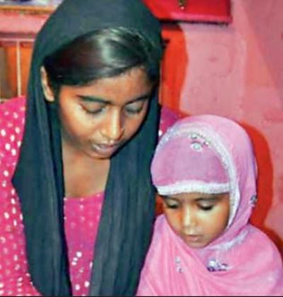 pooja with one of her student photo times of india