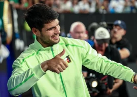 carlos alcaraz takes a selfie with fans at the australian open photo afp