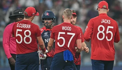 england clung on to beat nepal by four runs photo afp