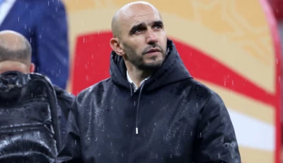 morocco coach walid regragui looks dejected during the presentation after the match photo reuters