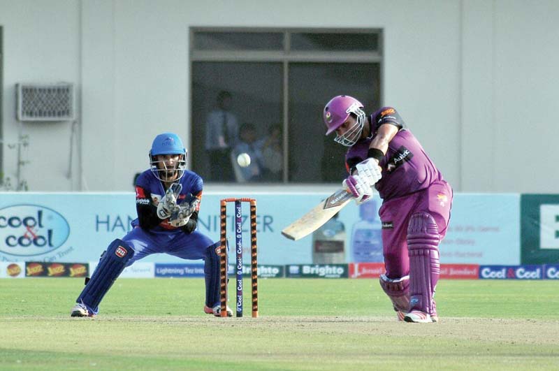 man of the match umar akmal followed up his century in the last match against rawalpindi rams with a quick fire 75 against karachi blues to guide his side to victory photo courtesy pcb